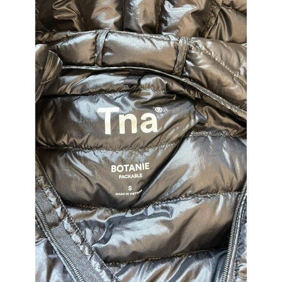 Aritzia Tna Botanie Packable Down Long Jacket Size Small Black - Picture 4 of 7